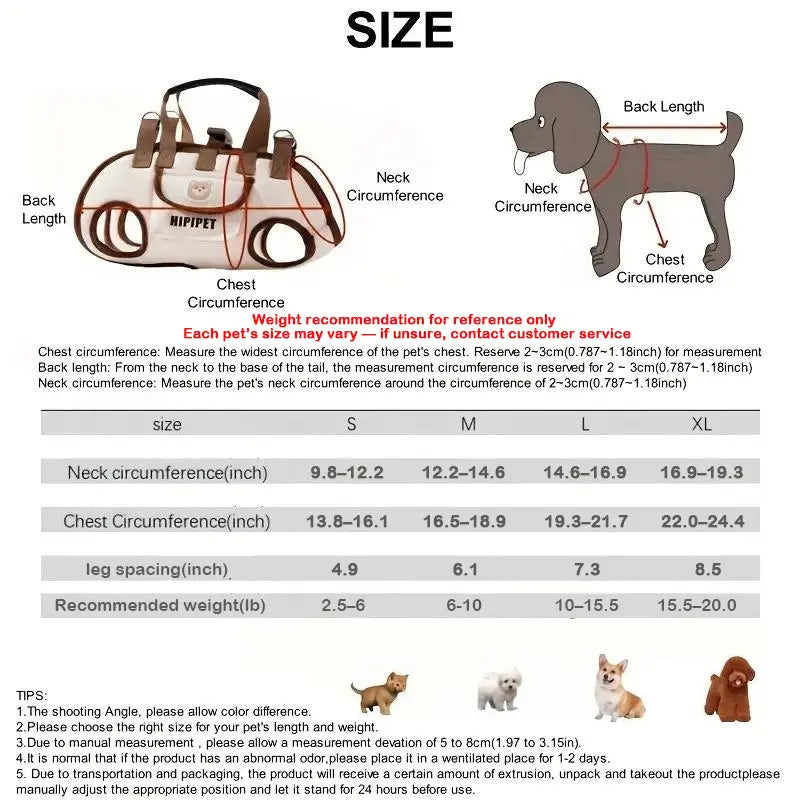 [Hipipet] Dog Backpack Leash Outdoor Portable Breathable – Multi-Function Hands-Free Carrier, Side-Crossbody & Towing Air Mesh Design for Pets, Cozyvibes