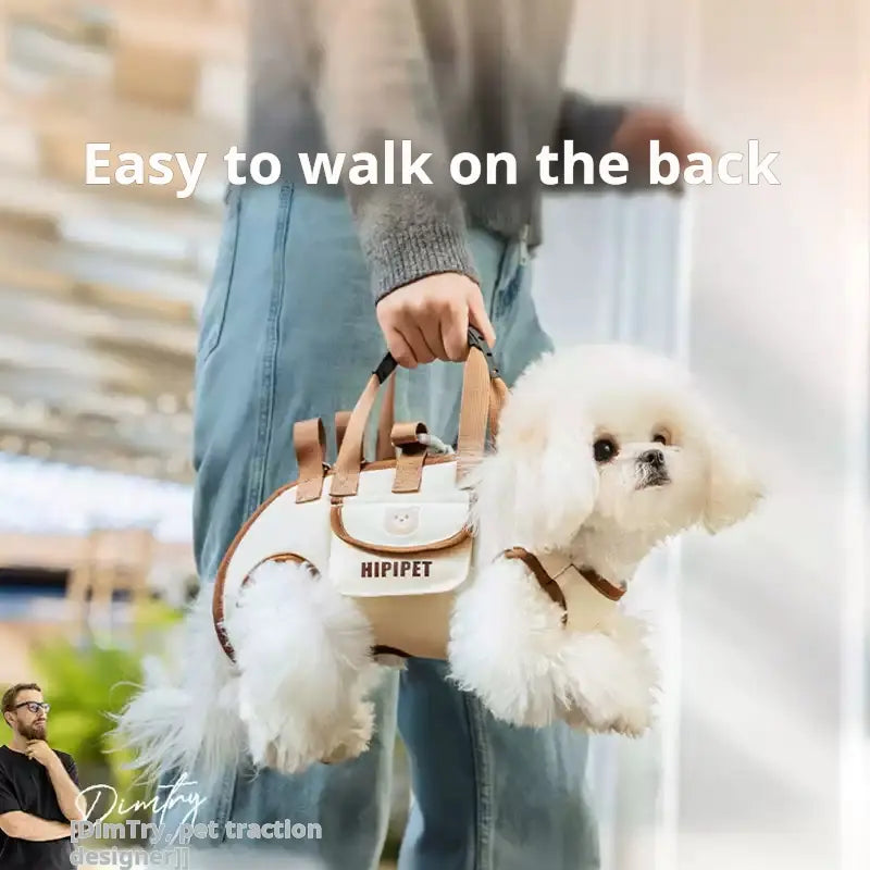 [Hipipet] Dog Backpack Leash Outdoor Portable Breathable – Multi-Function Hands-Free Carrier, Side-Crossbody & Towing Air Mesh Design for Pets, Cozyvibes